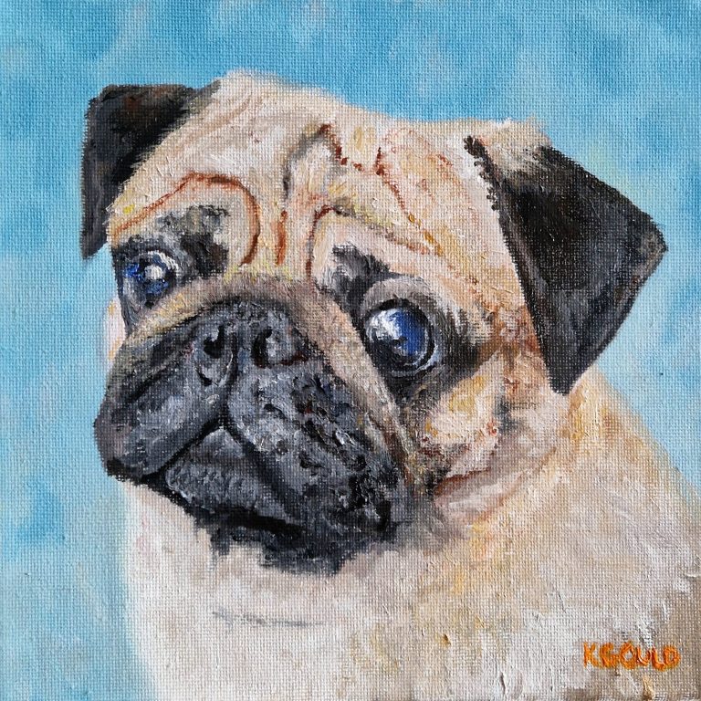 The same portrait, unframed