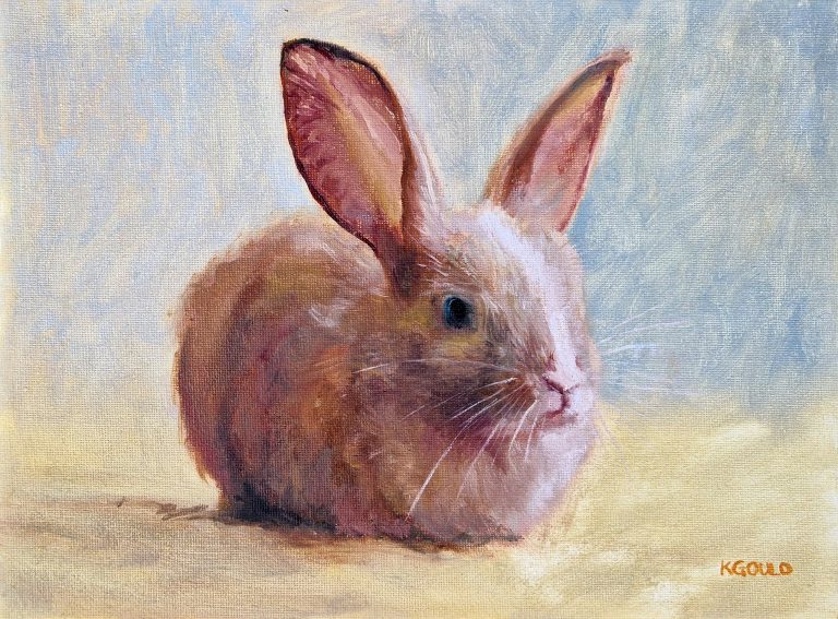 Oil portrait of a pet, painted from a photograph